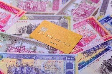 Bir terminal ya da internet üzerinden ulaşılamayan nakit ödemeler için bir kredi kartı. Finansal geçmiş için kredi kartı