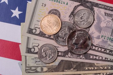 Nakit, Amerikan Doları, Mali ve İş Akımları. Tasarımınız için finansal bir fon olarak Amerikan Doları