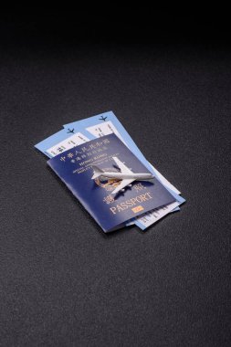 Hong Kong pasaportu, seyahat, boş zaman ve iş belgesi. Tasarımınız için Hong Kong pasaportu.