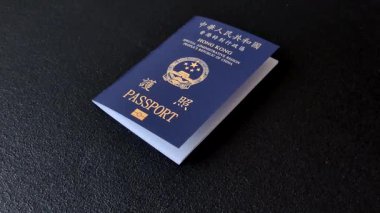 Hong Kong pasaportu, seyahat, boş zaman ve iş belgesi. Tasarımınız için Hong Kong pasaportu.