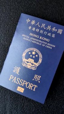 Hong Kong pasaportu, seyahat, boş zaman ve iş belgesi. Tasarımınız için Hong Kong pasaportu.