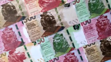 Hong Kong kağıt para, döviz ve mali işlemler için nakit para. Tasarımınız için Hong Kong parası