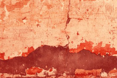 Duvar parçası attritions ve çatlaklar ile