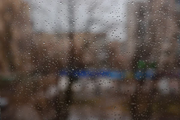 Rain drops on glass — Stock Photo, Image