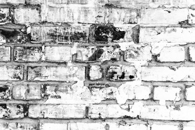 Tuğla doku çizikler ve çatlaklar ile