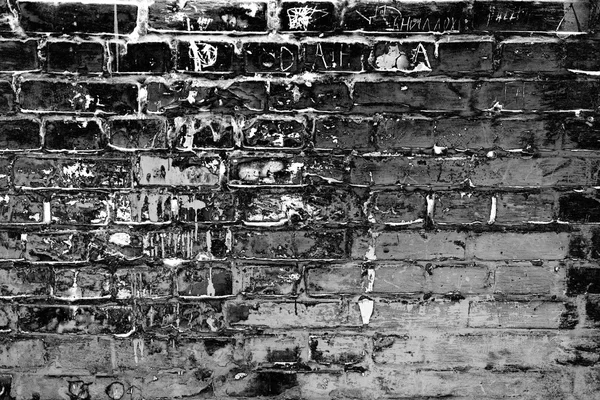 Brick texture with scratches and cracks — Stock Photo, Image