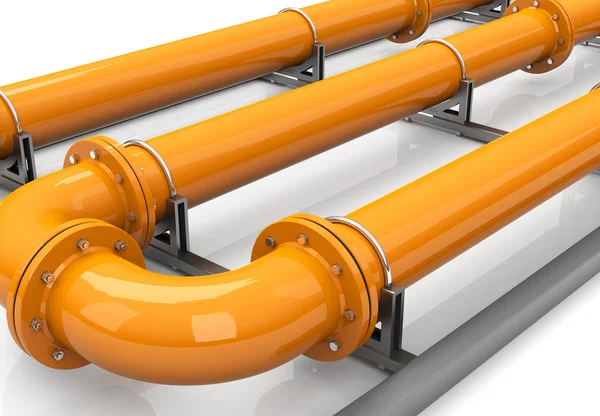 Die orange Pipeline — Stockfoto