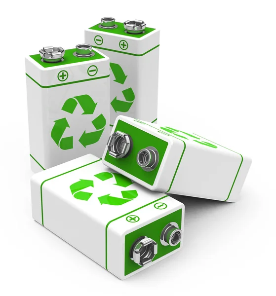 De eco-batterijen — Stockfoto