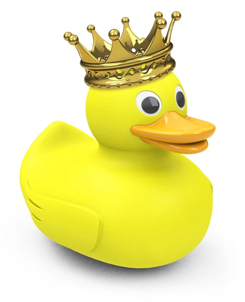 Un pato con una corona —  Fotos de Stock
