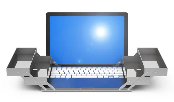 The laptop toolbox — Stock Photo, Image