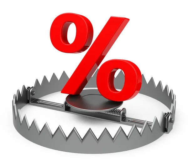 The percent trap — Stock Photo, Image