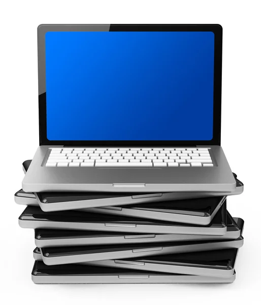 The laptop stack — Stock Photo, Image