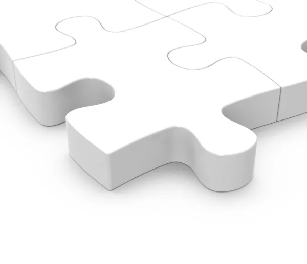 The white puzzle — Stock Photo, Image