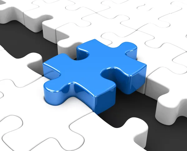 The blue puzzle piece — Stock Photo, Image