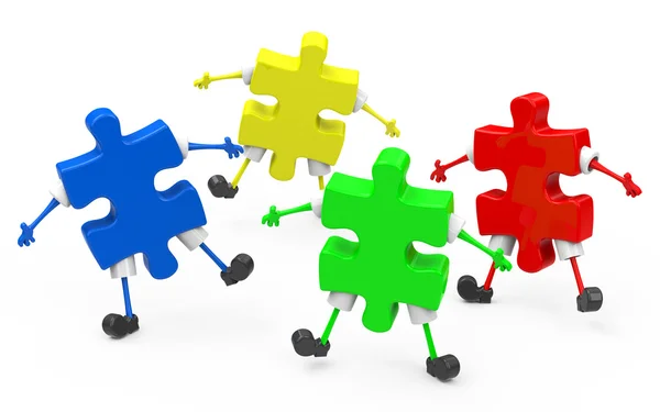 The puzzle figures — Stock Photo, Image