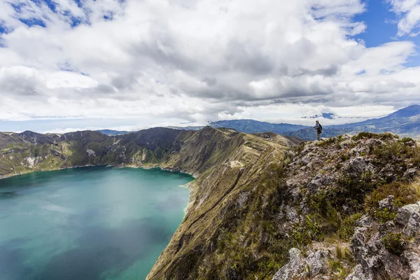 Lago del cráter Quilotoa, Ecuador —  Fotos de Stock