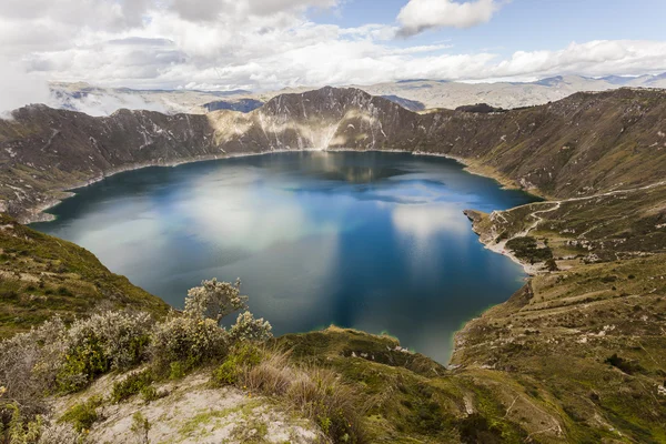 Lago da cratera Quilotoa, Equador Imagem De Stock
