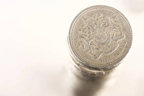 Pile of UK pound coins — Stock Photo, Image