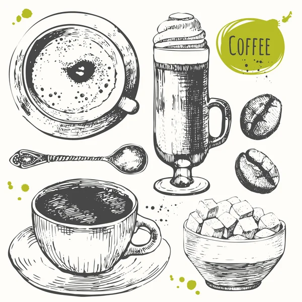咖啡饮料。装饰元素 — 图库矢量图片