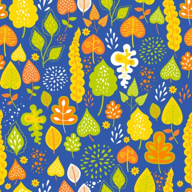 Sorunsuz çiçek ve çiçek arka plan. Komik doodling.