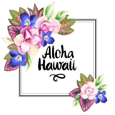 Resimde gerçekçi suluboya çiçekli