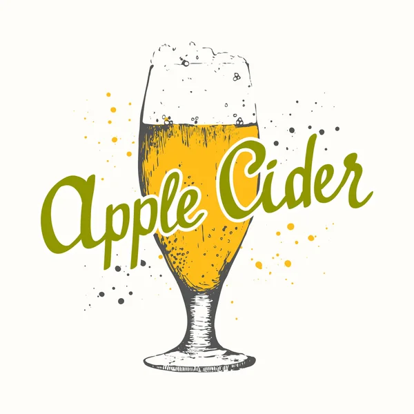 Un menu à boire. illustration du cidre . — Image vectorielle