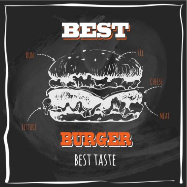 En iyi burger. tahtaya. En iyi burger.