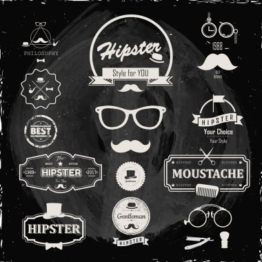 hipster vintage retro kümesi logolar