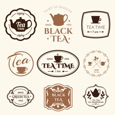 çay logosu ile arka plan.