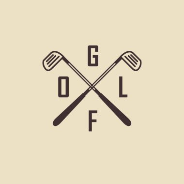 Simple logo for golf club clipart