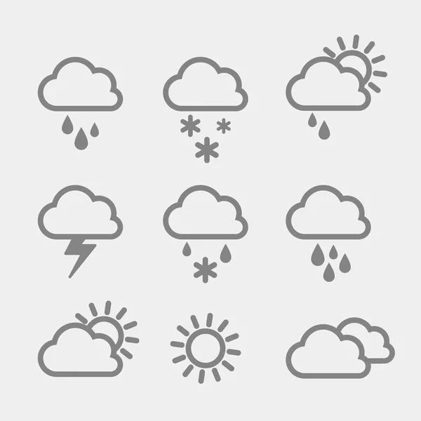 Set of weather icons — Stock Vector