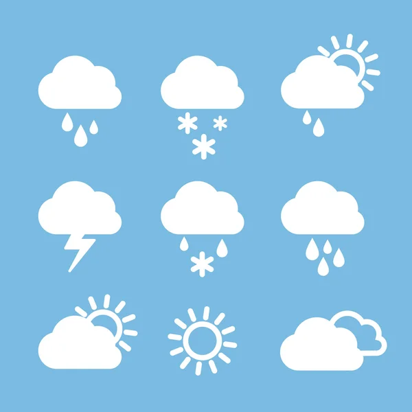 Set of weather icons — Stock Vector