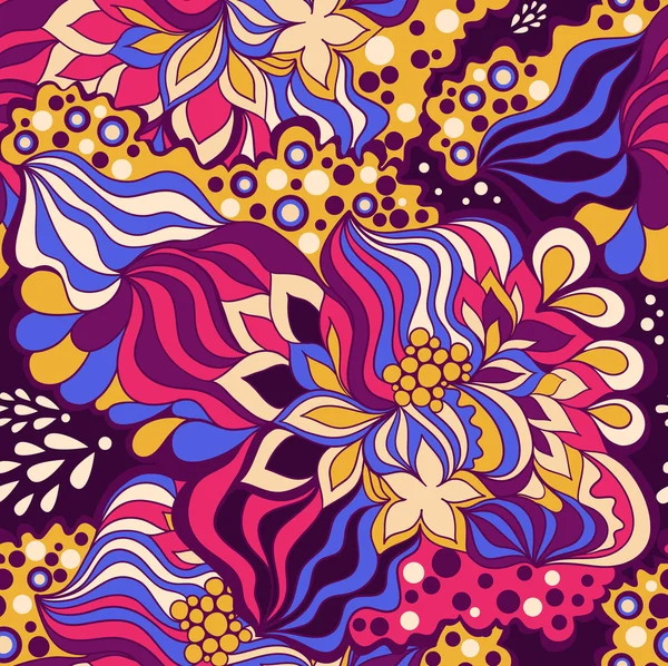 Patrón floral dibujado a mano — Archivo Imágenes Vectoriales