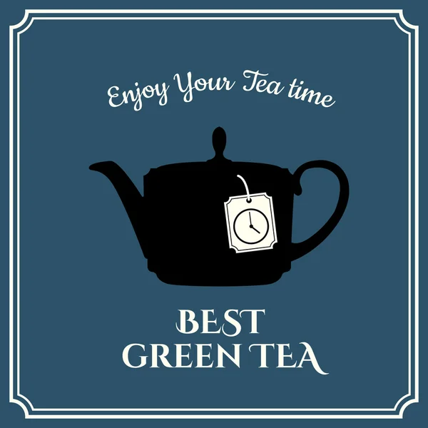 Tea idő fogalmának hagyomány — Stock Vector