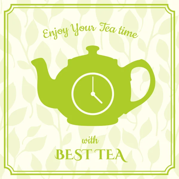 Tradizione del concetto dell'ora del tè — Vettoriale Stock