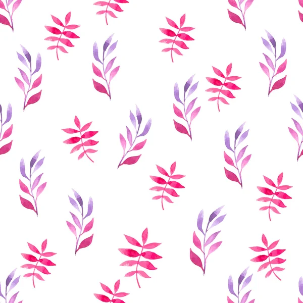 Hojas rosadas patrón sin costura — Vector de stock