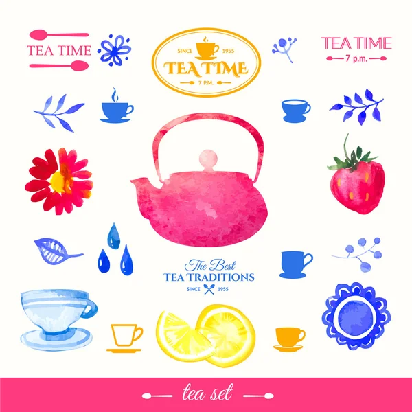 Tradition of tea time — Stock Vector