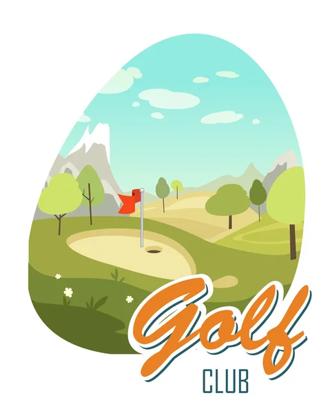 Golf posterontwerp — Stockvector