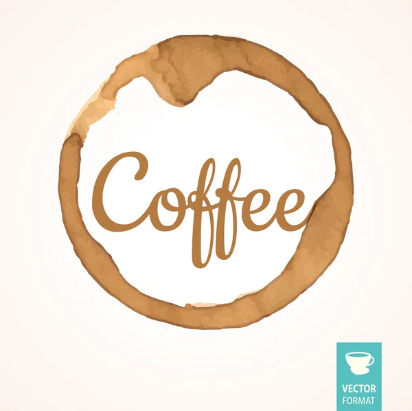 Tache de café brun — Image vectorielle