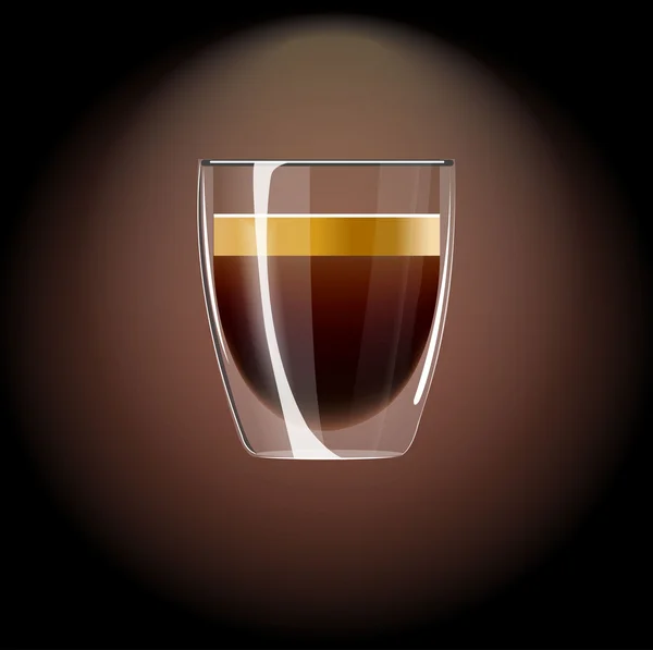 Verre transparent de café — Image vectorielle