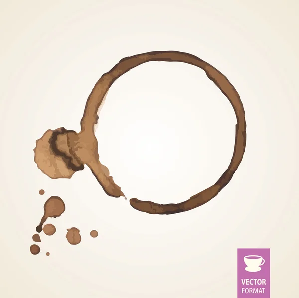 棕色的咖啡渍 — 图库矢量图片