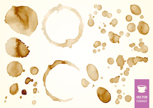 coffee stains and drops