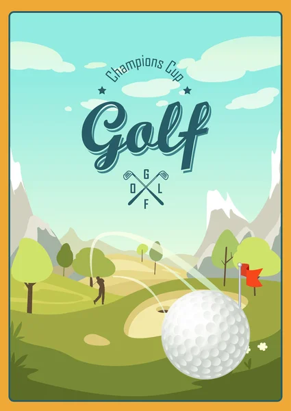 Diseño de póster de golf — Vector de stock