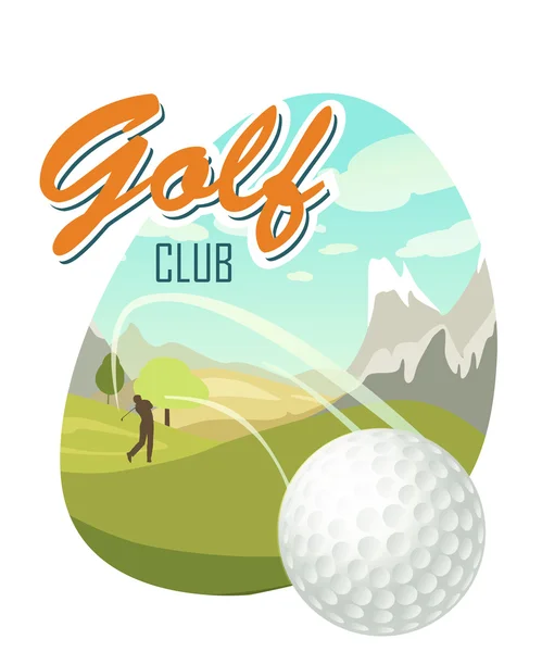 Design de cartaz de golfe — Vetor de Stock
