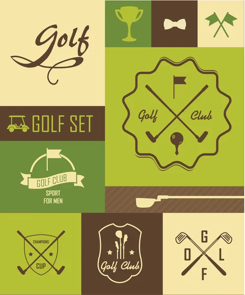 Signos y símbolos de golf — Vector de stock