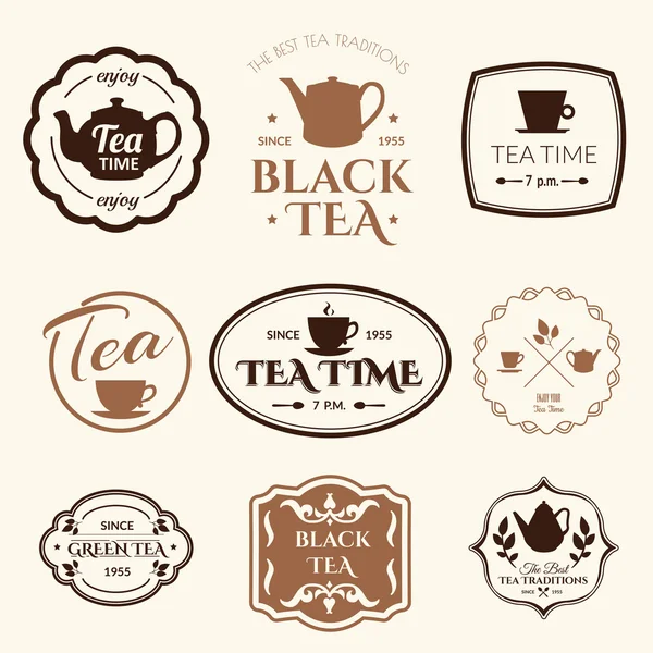 Фон с логотипом чая . — стоковый вектор