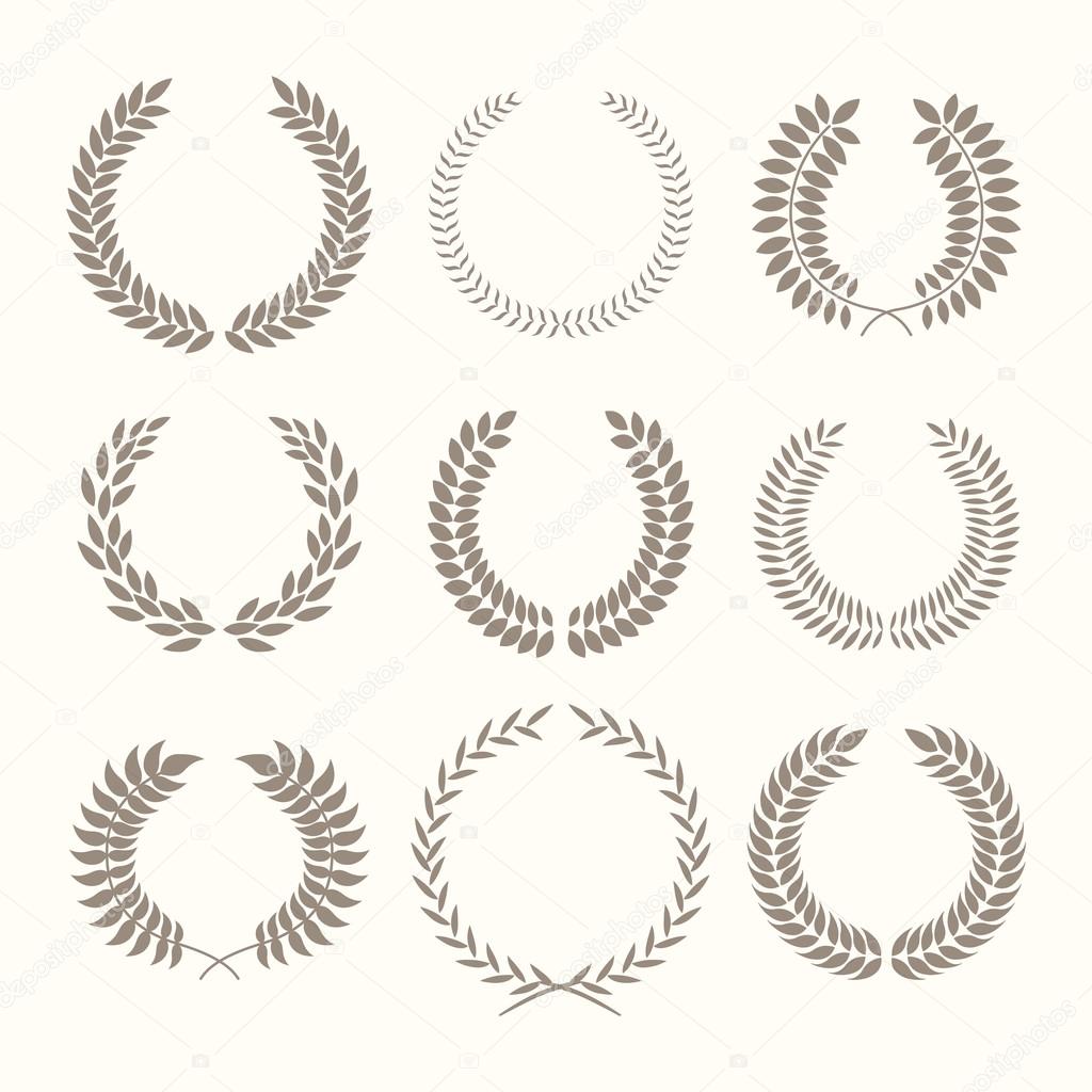 laurel wreaths set