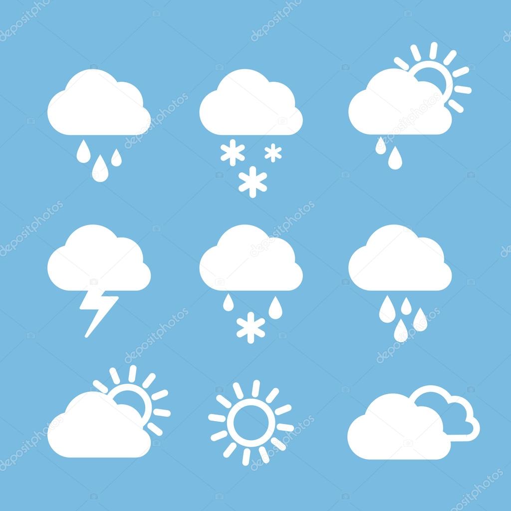 Set of weather icons