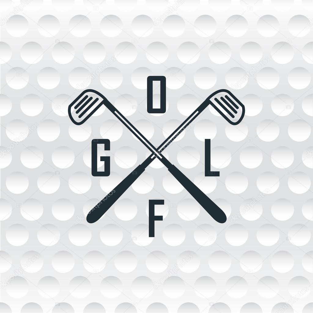 Golf background. Realistic texture of a golf ball. White clean background with a logo