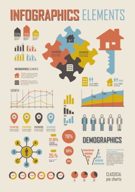 Tasarım Infographics öğeleri